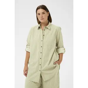 Ladies' tunic shirt KAFFE Curve Nana Striped image-1