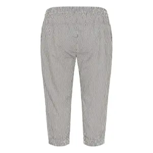 Women's Trousers KAFFE Curve Nana Striped Capri image-4