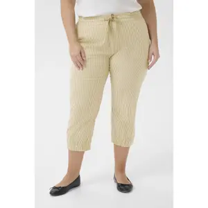 Women’s 3/4 Striped Trousers KAFFE Curve KcnanaKCNana image-2