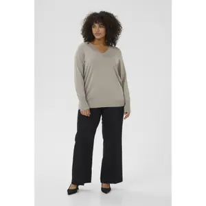 Women's V-neck sweater KAFFE Curve Clizzy image-1