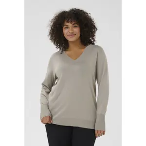 Women's V-neck sweater KAFFE Curve Clizzy image-2