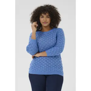 Jersey de manga 3/4 para mujer KAFFE Curve Mani image-1