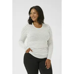 Women's long sleeve T-shirt KAFFE Curve Henna image-1