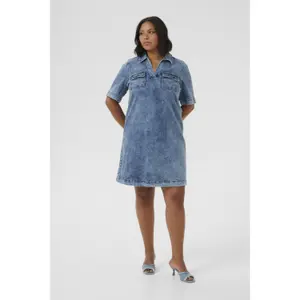 Women's denim dress KAFFE Curve KCelona image-1
