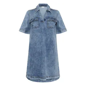 Women's denim dress KAFFE Curve KCelona image-0