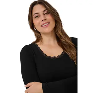 Women's long sleeve T-shirt KAFFE Curve Omia image-5