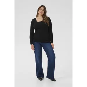 Women's long sleeve T-shirt KAFFE Curve Omia image-1