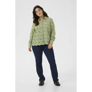 Women's long sleeve blouse KAFFE Curve KCTiara image-2