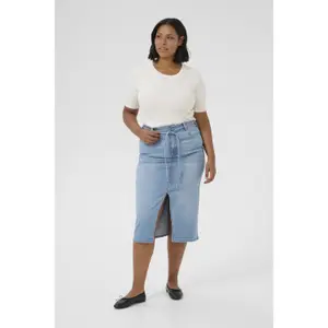 Denim skirt for women KAFFE Curve KCZarah image-2