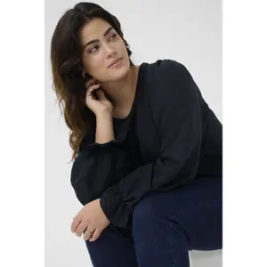 Women's blouse KAFFE Curve Niki Round Neck image-5