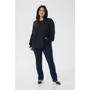 Women's blouse KAFFE Curve Niki Round Neck image-2