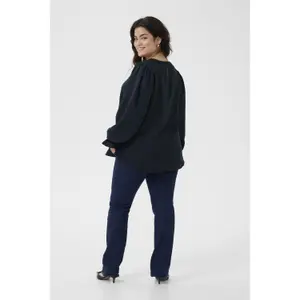 Women's blouse KAFFE Curve Niki Round Neck image-4