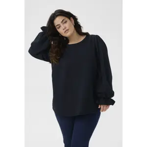 Women's blouse KAFFE Curve Niki Round Neck image-1
