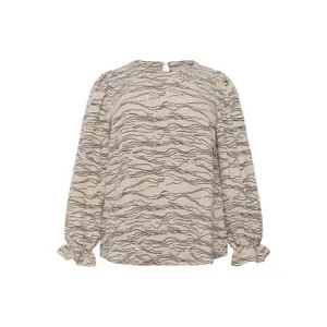 Women's blouse KAFFE Curve Nika Round Neck image-0