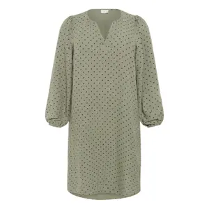 Women's printed dress KAFFE Curve KCNika image-0