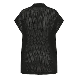 Poncho lavorato donna KAFFE Curve Rosa image-2