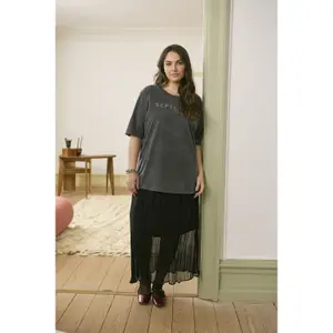 Women's T-shirt KAFFE Curve KCSerina image-3