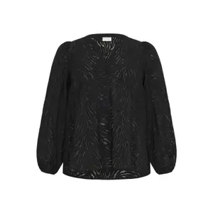 Long sleeve blouse for women KAFFE Curve Vianna image-0