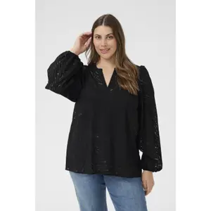 Long sleeve blouse for women KAFFE Curve Vianna image-1