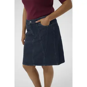 Denim skirt for women KAFFE Curve KCElisa image-6