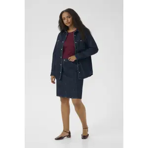 Denim skirt for women KAFFE Curve KCElisa image-1