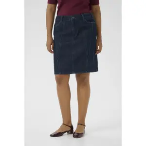 Denim skirt for women KAFFE Curve KCElisa image-3