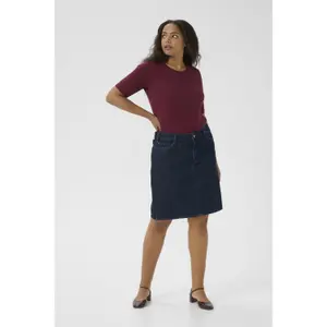 Denim skirt for women KAFFE Curve KCElisa image-2