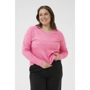 Women's V-neck sweater KAFFE Curve Niela image-2