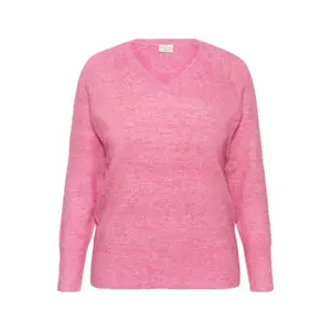Women's V-neck sweater KAFFE Curve Niela image-0