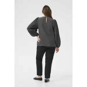 Long sleeve blouse for women KAFFE Curve Viva image-4