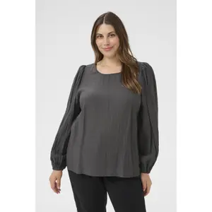 Long sleeve blouse for women KAFFE Curve Viva image-1