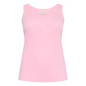 Γυναικείο αμάνικο μπλουζάκι KAFFE Curve Carina Rhinestone image-0