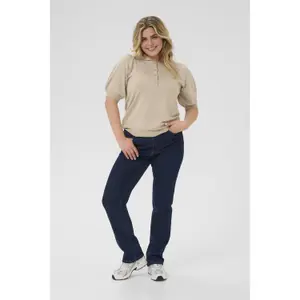 Women's polo sweater KAFFE Curve Lizzy image-0