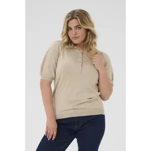 Women's polo sweater KAFFE Curve Lizzy image-3