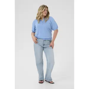 Women's polo sweater KAFFE Curve Lizzy image-1