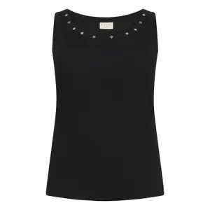 Women's tank top KAFFE Curve KCCarina Eyelets image-0