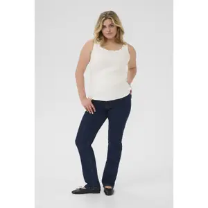 Women's tank top KAFFE Curve KCCarina Eyelets image-2