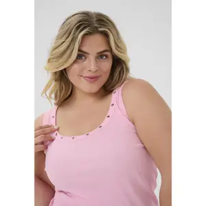 Women's tank top KAFFE Curve Carina Eyelets image-5
