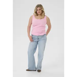 Women's tank top KAFFE Curve Carina Eyelets image-2