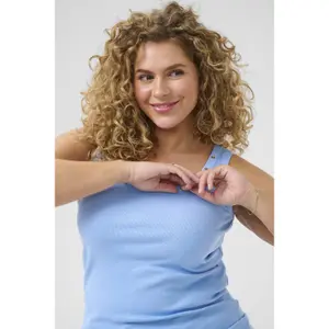 Women's tank top KAFFE Curve Carina Eyelets image-5
