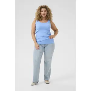 Women's tank top KAFFE Curve Carina Eyelets image-2