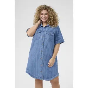 Women's denim dress KAFFE Curve KCreeca image-5