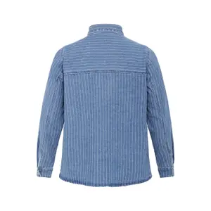 Women's long-sleeve denim shirt KAFFE Curve Reeca image-3
