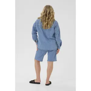 Women's long-sleeve denim shirt KAFFE Curve Reeca image-4