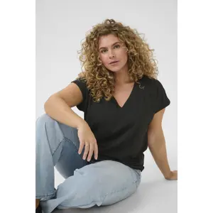 Women's V-neck T-shirt KAFFE Curve Mirinda image-5