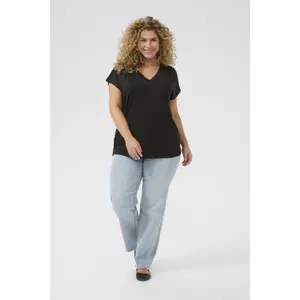 Women's V-neck T-shirt KAFFE Curve Mirinda image-2