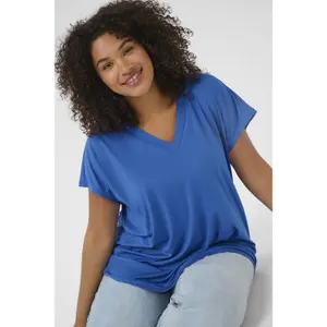 Women's V-neck T-shirt KAFFE Curve Mirinda image-3