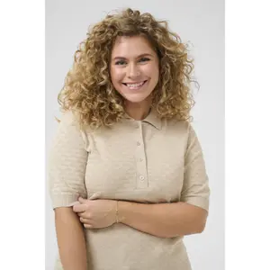 Women's polo shirt KAFFE Curve Oliviana image-5