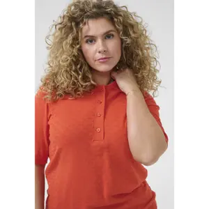 Women's polo shirt KAFFE Curve Oliviana image-5