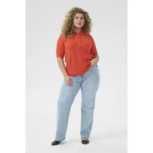 Women's polo shirt KAFFE Curve Oliviana image-2